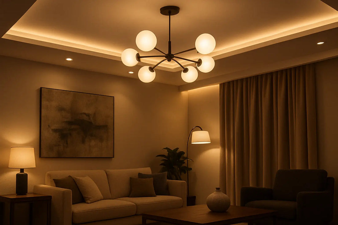 Modern ceiling lighting design for cozy and stylish interior spaces with layered light effects.