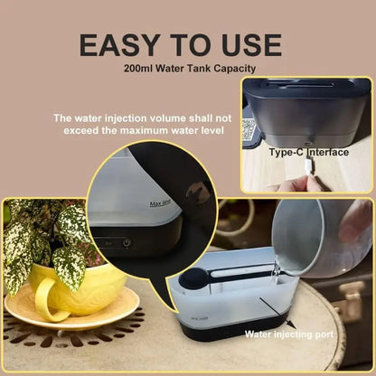 JLD Flame Diffuser emitting a realistic fire-like mist with ultrasonic aromatherapy, creating a cozy and relaxing atmosphere for stress relief and home decor.